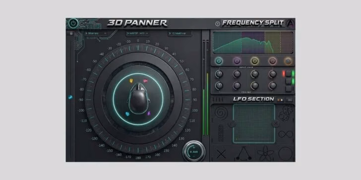 Almudio 3D Panner plugin interface